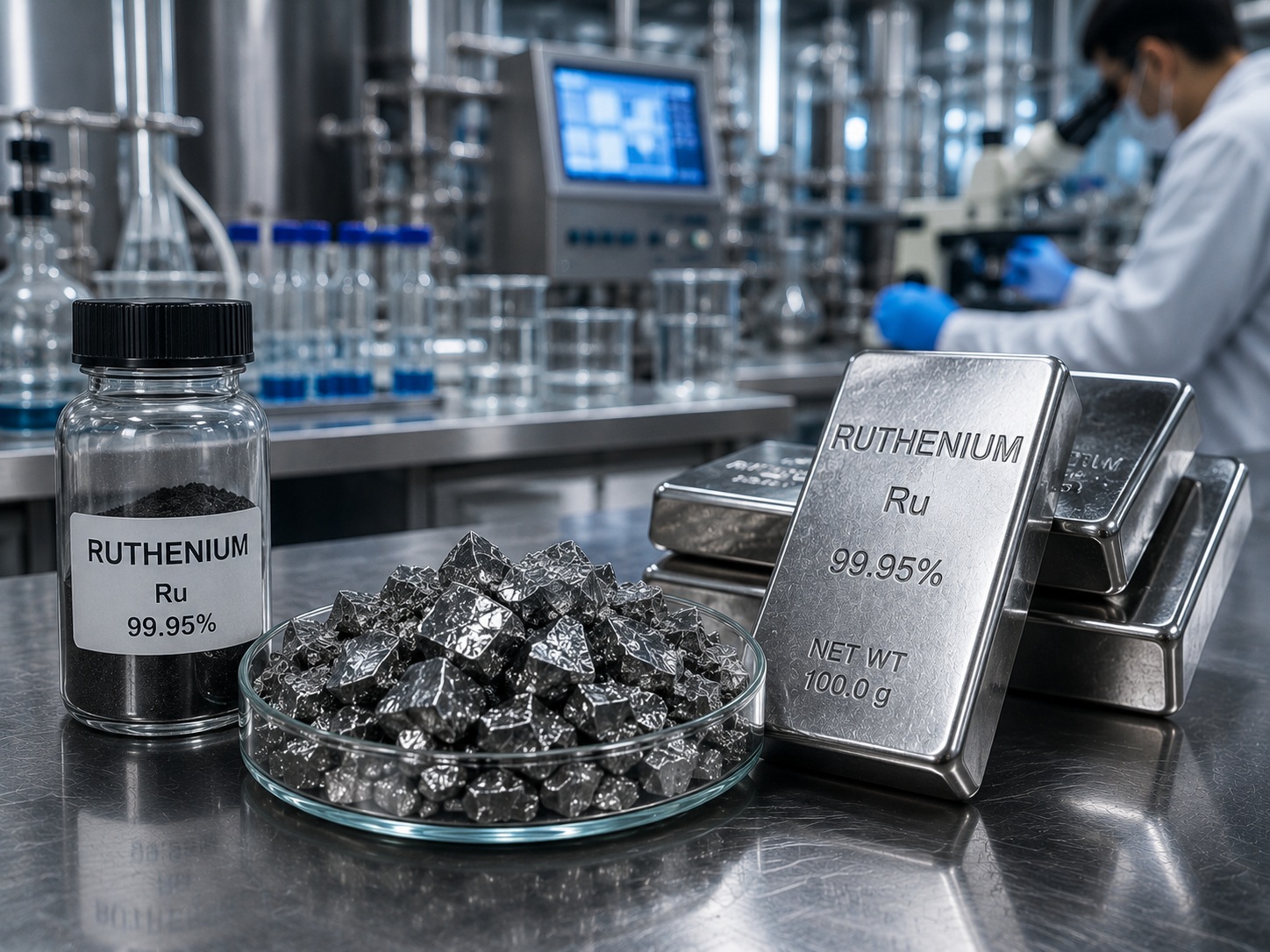 Ruthenium metal — refined Ru